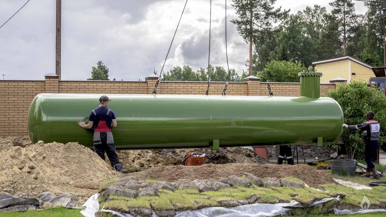 Монтаж системы автономного газоснабжения на базе газгольдера Chemet объемом 9200 литров Монтаж системы автономного газоснабжения «под ключ» на базе газгольдера Chemet